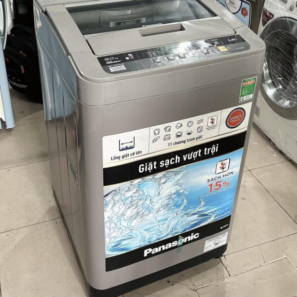 Máy giặt cũ Panasonic 9 Kg lòng inox không rỉ mới 95%