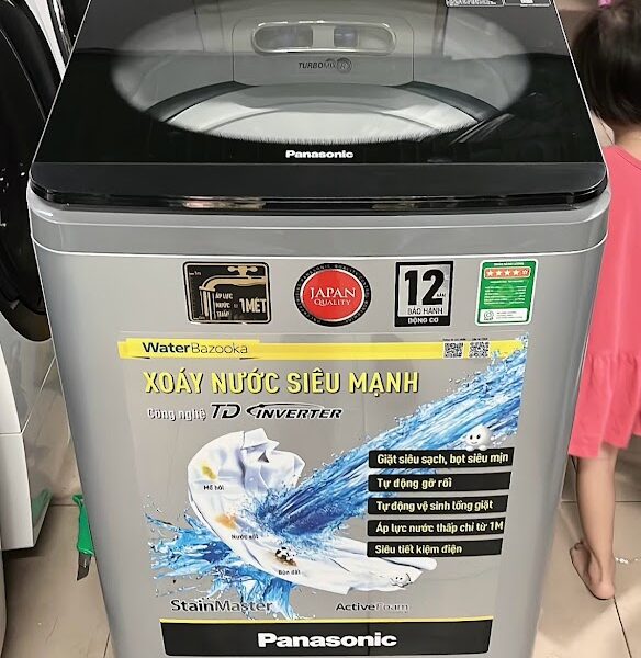 Máy giặt Panasonic Inverter 9.5 kg NA-FD95X1LRV mới 99%